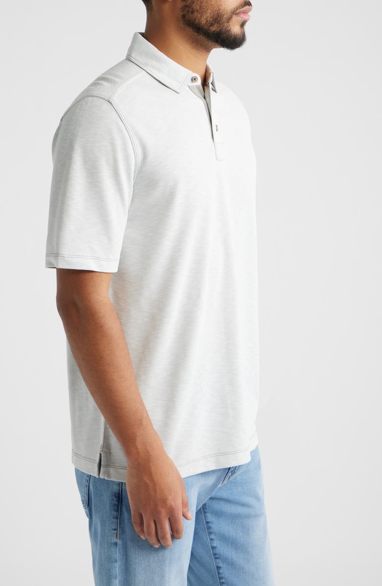 Johnston & Murphy Vintage Slub Polo, Alternate, color, Light Grey