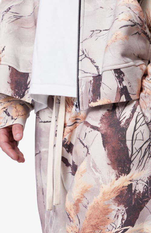 Mnml Camo Print Ultra Baggy Cotton Fleece Sweatpants In Multi