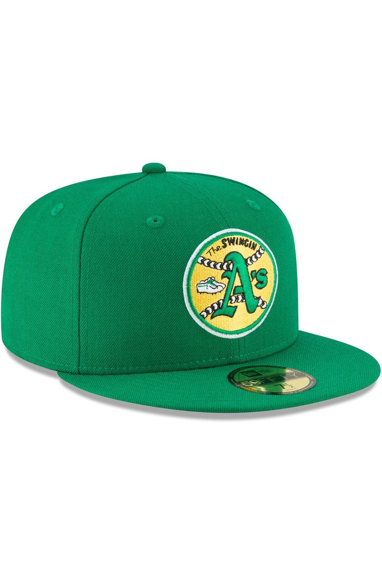 New Era Men's New Era Green Oakland Athletics Cooperstown Collection Wool 59FIFTY Fitted Hat, Alternate, color, Green