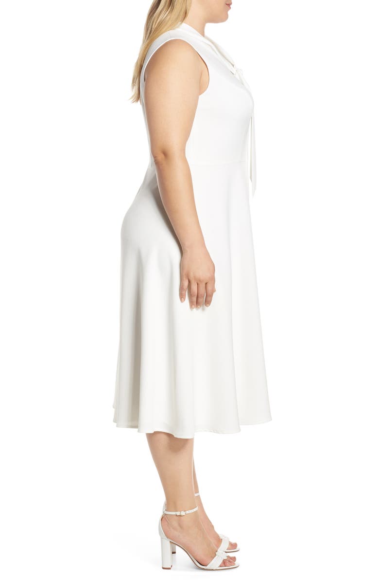 Maggy London Ruthie Tie Neck Crepe Dress, Alternate, color,