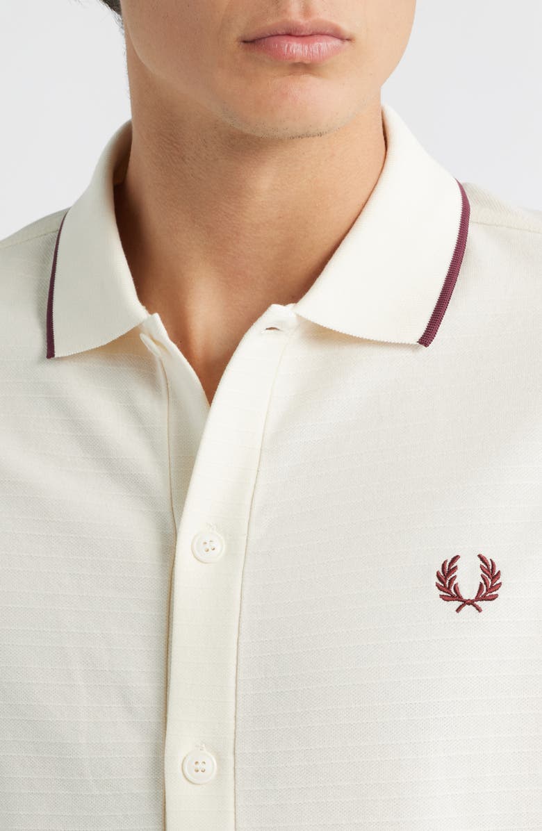Fred Perry Cotton Piqué Polo, Alternate, color, Ecru