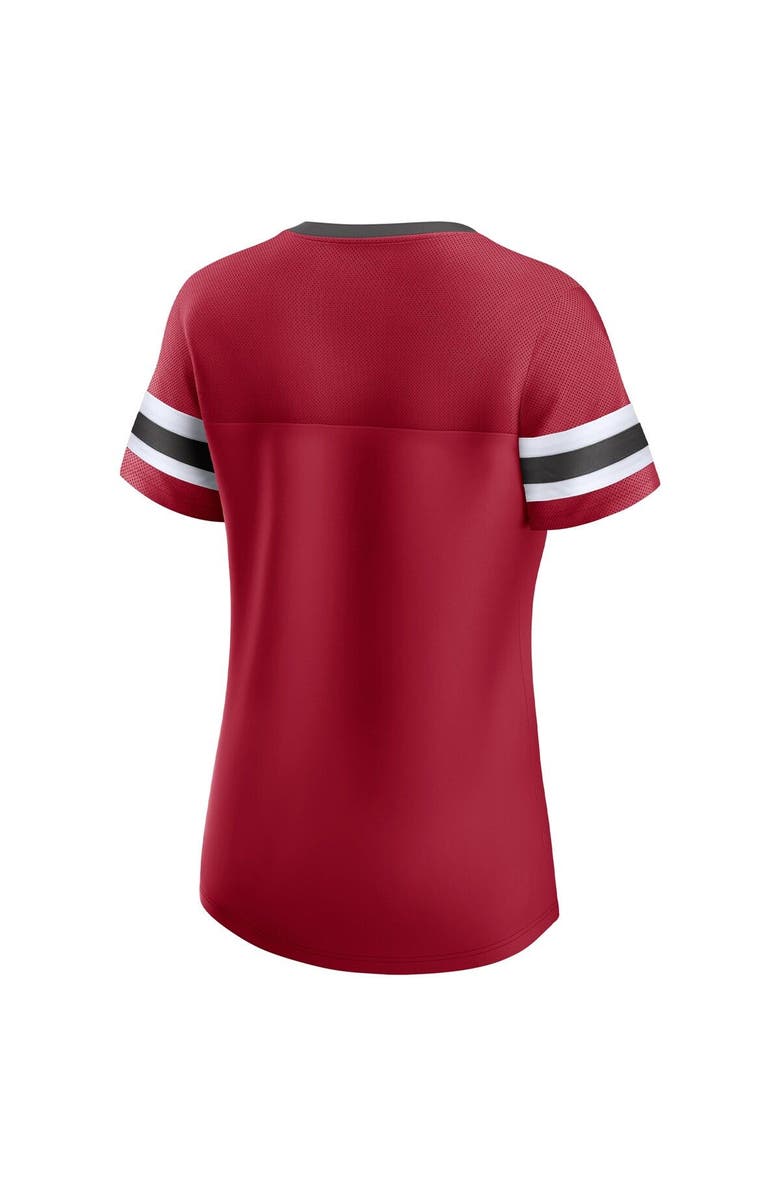 FANATICS Women's Fanatics Branded Red Tampa Bay Buccaneers Original State Lace-Up T-Shirt, Alternate, color, Red