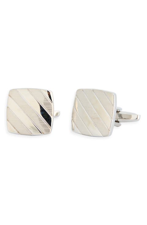 Brushed & Polished Cuff Links