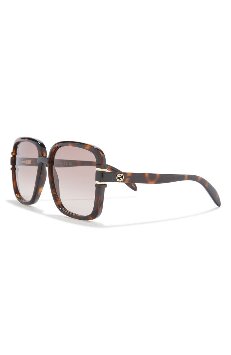 Gucci 59mm Square Sunglasses, Alternate, color, Havana Havana Brown
