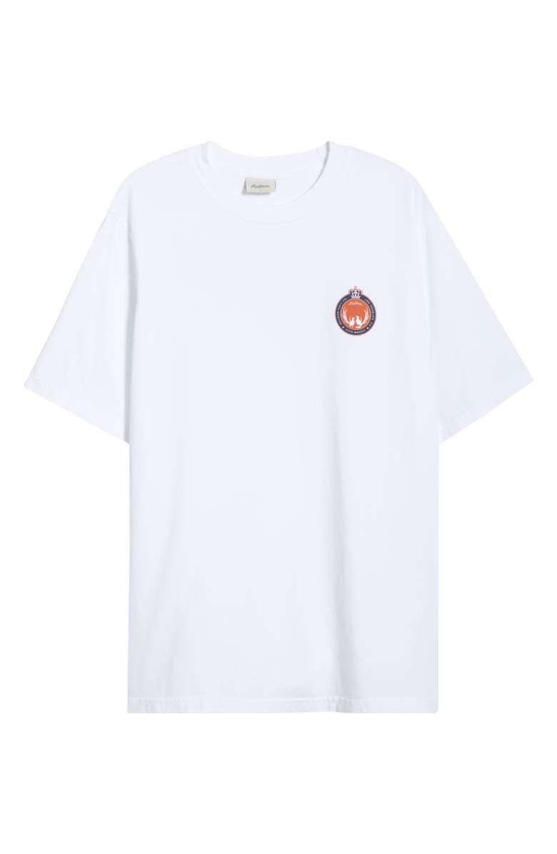 Malbon Golf Bermuda Maxwell Crest Cotton Graphic T-Shirt, Alternate, color, White