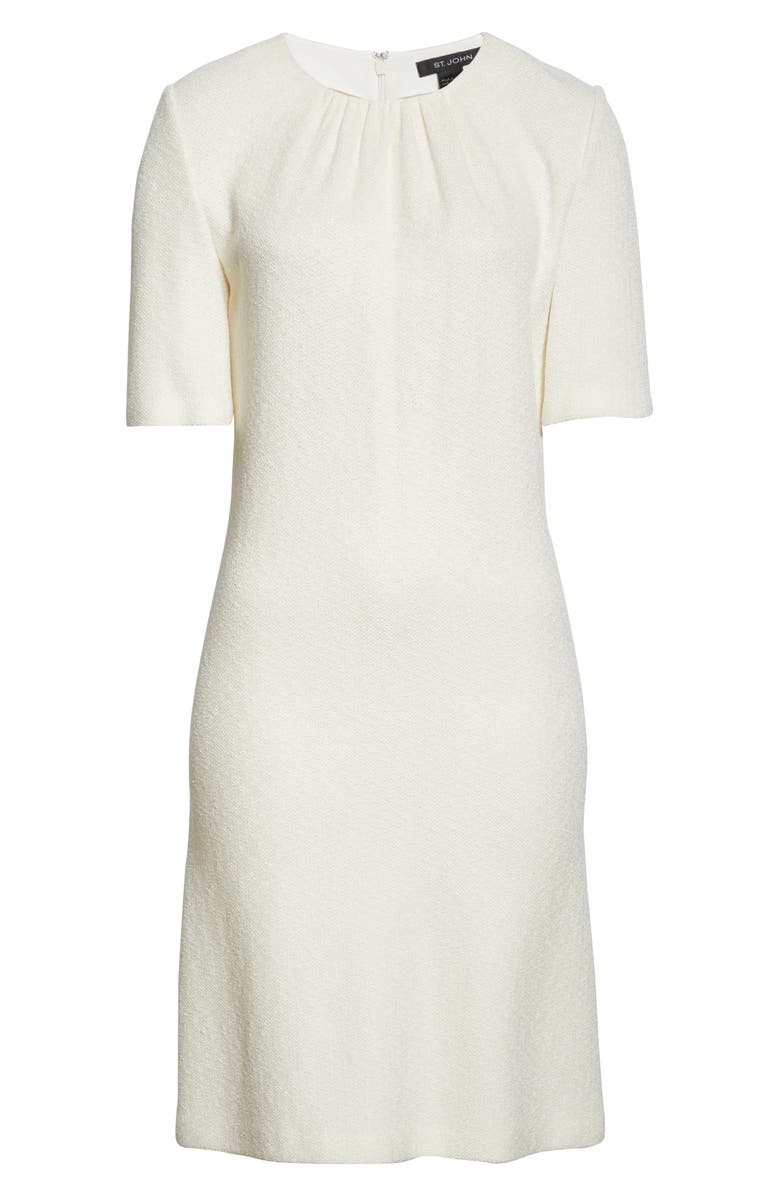 St. John Collection Elbow Sleeve Refined Knit Dress, Alternate, color, 