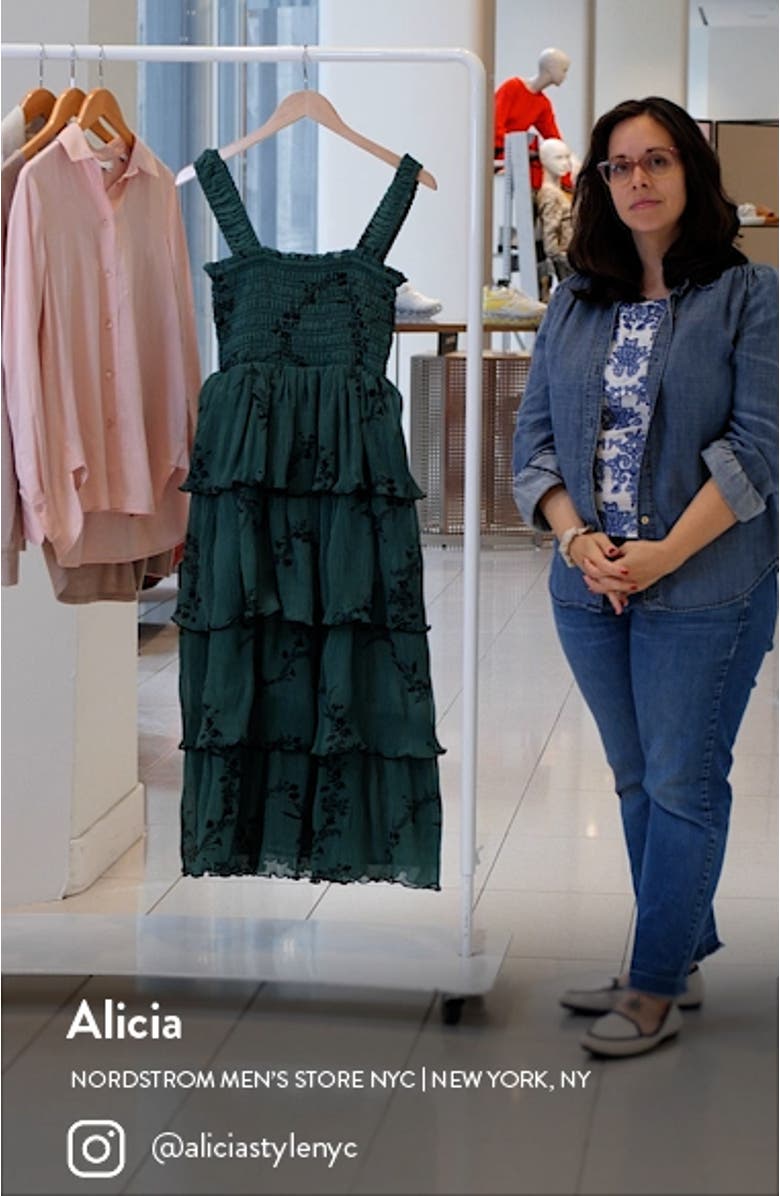 Smocked Tiered Georgette Dress, sales video thumbnail