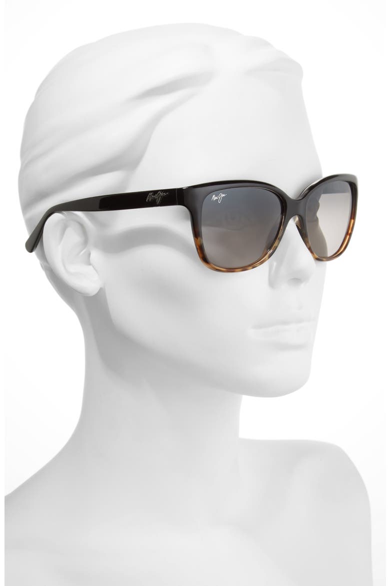 Starfish 56mm PolarizedPlus2® Cat Eye Sunglasses, Alternate, color, BLACK/ TORTOISE