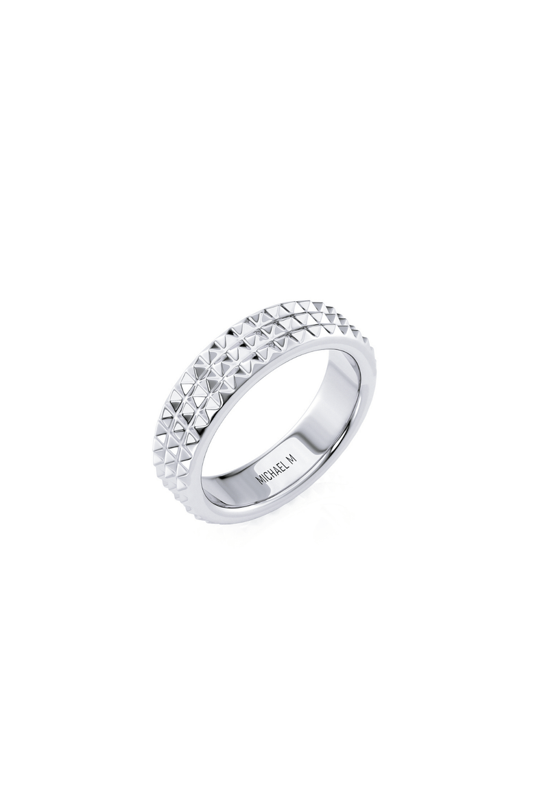 Men's Tetra Band Ring, Main, color, Silver