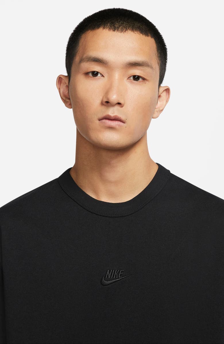 Nike Premium Essential Cotton T-Shirt, Alternate, color, Black/ Black