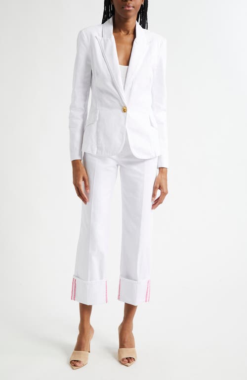 L AGENCE L'AGENCE BALDWIN COTTON DENIM BLAZER JACKET
