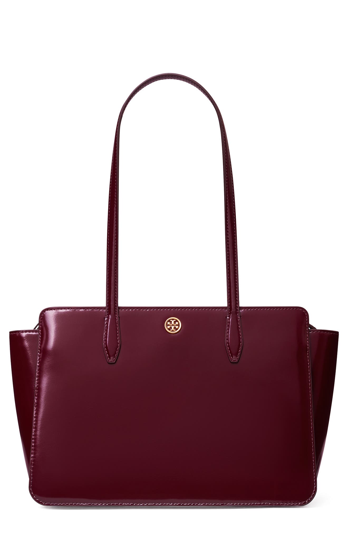 Tory Burch Robinson Small Spazzolato Leather Tote, Main, color, 
