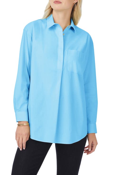 Lacey Non-Iron Popover Tunic Top