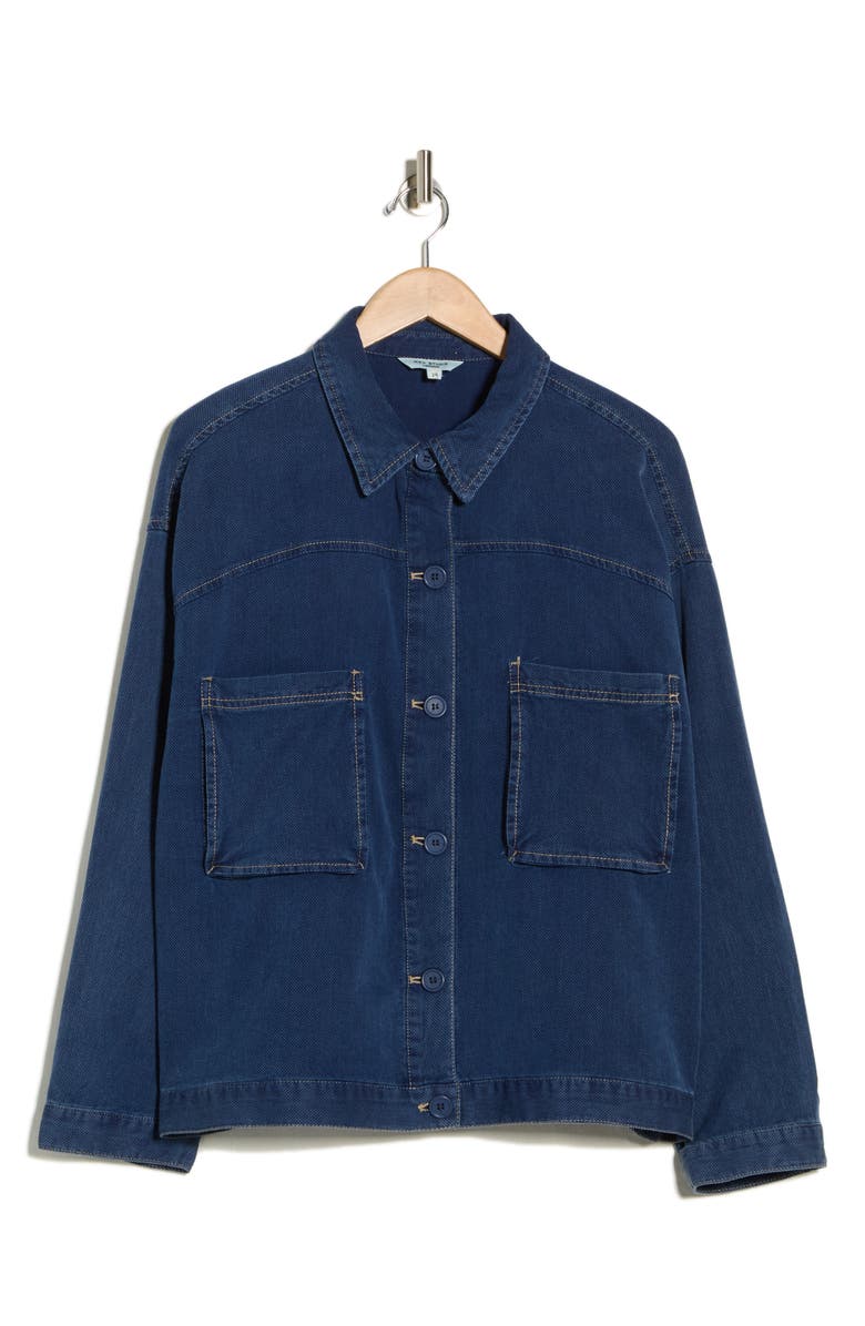 MAX STUDIO Long Sleeve Denim Jacket, Main, color, Indigo