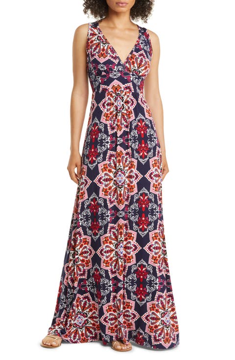 Empire Waist Jersey Maxi Dress