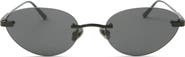 Elisa Johnson Trinity 55mm Oval Sunglasses
