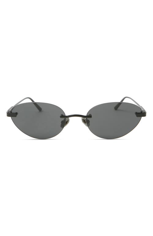 Elisa Johnson Trinity 55mm Oval Sunglasses In Gray