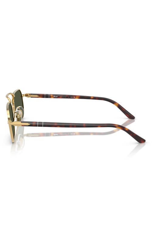 Persol Rectangle-frame Sunglasses In Gold/green