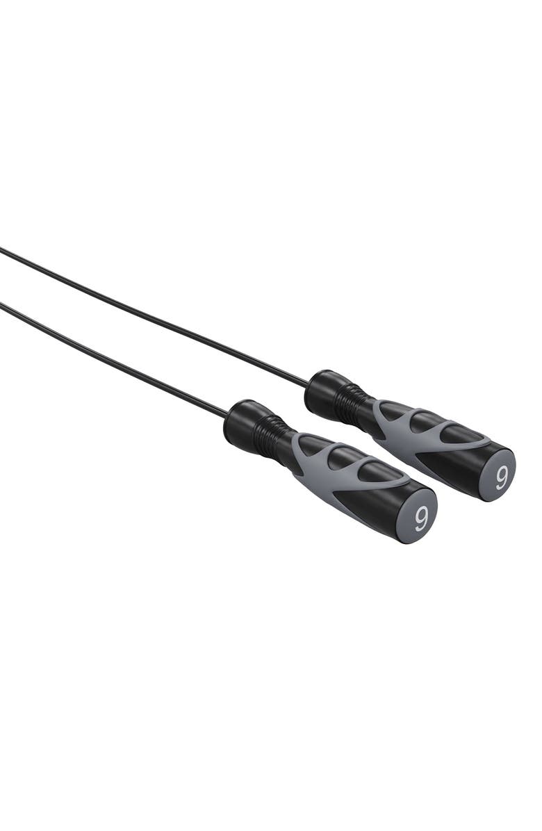 Power Systems Elite Jump Rope, Vinyl Training Rope for Cardio, Fitness & Skipping Exercise, Alternate, color, Black