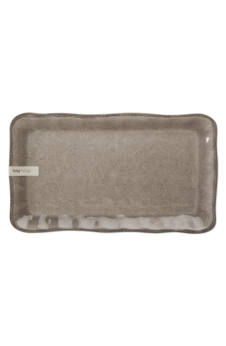 tag Veranda Gray Melamine Serving Platter Perfect for Spring, Main, color, Gray
