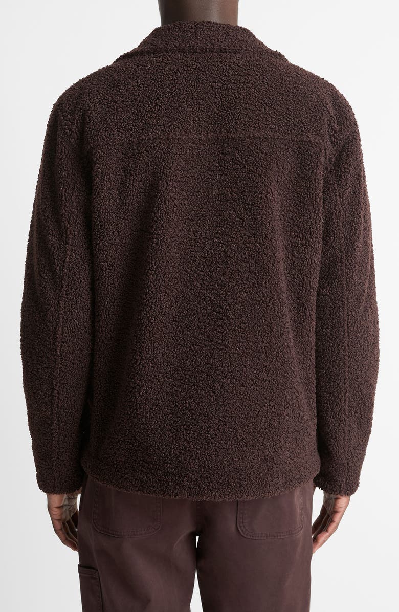 Vince High Pile Fleece Jacket, Alternate, color, Oxblood