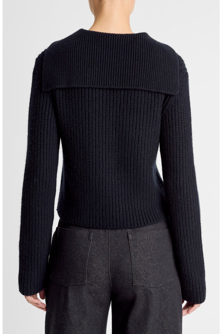 Rib Wool & Cashmere Sailor Collar Sweater, Alternate, color, COASTAL