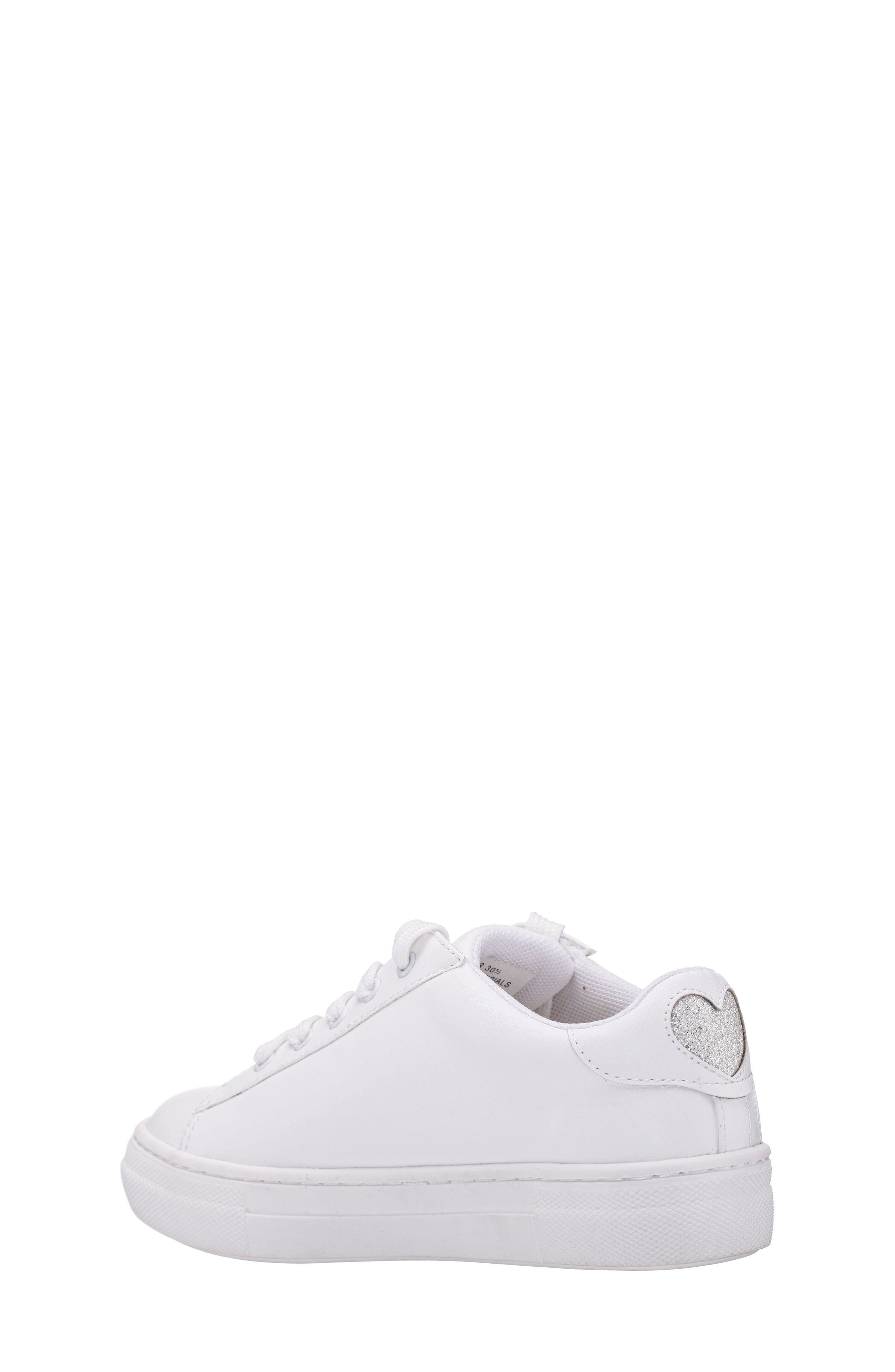Kids' Esti Sneaker, Alternate, color, WHITE SMOOTH/ GLITTER