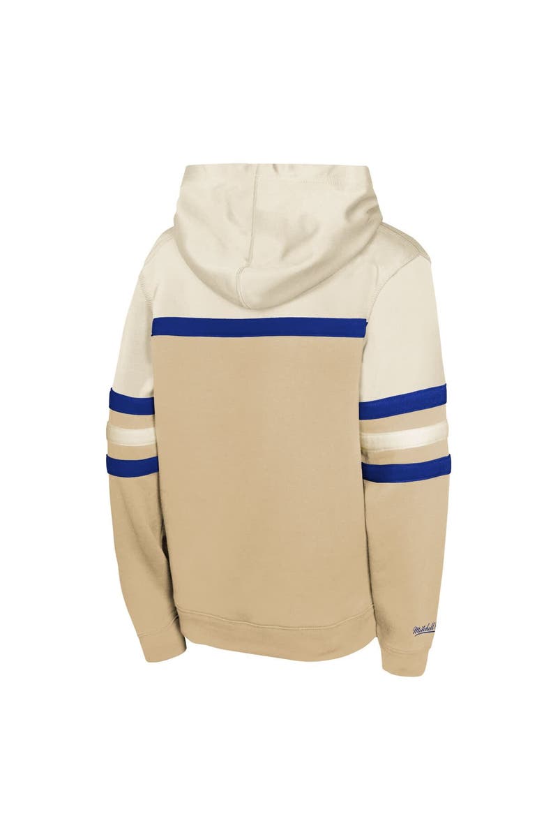 Mitchell & Ness Men's Mitchell & Ness  Cream Los Angeles Dodgers Head Coach Pullover Hoodie, Alternate, color, 