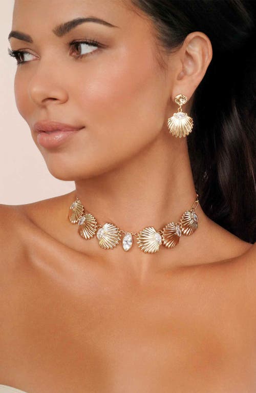 Ettika Santorini Shell Choker Necklace In Gold