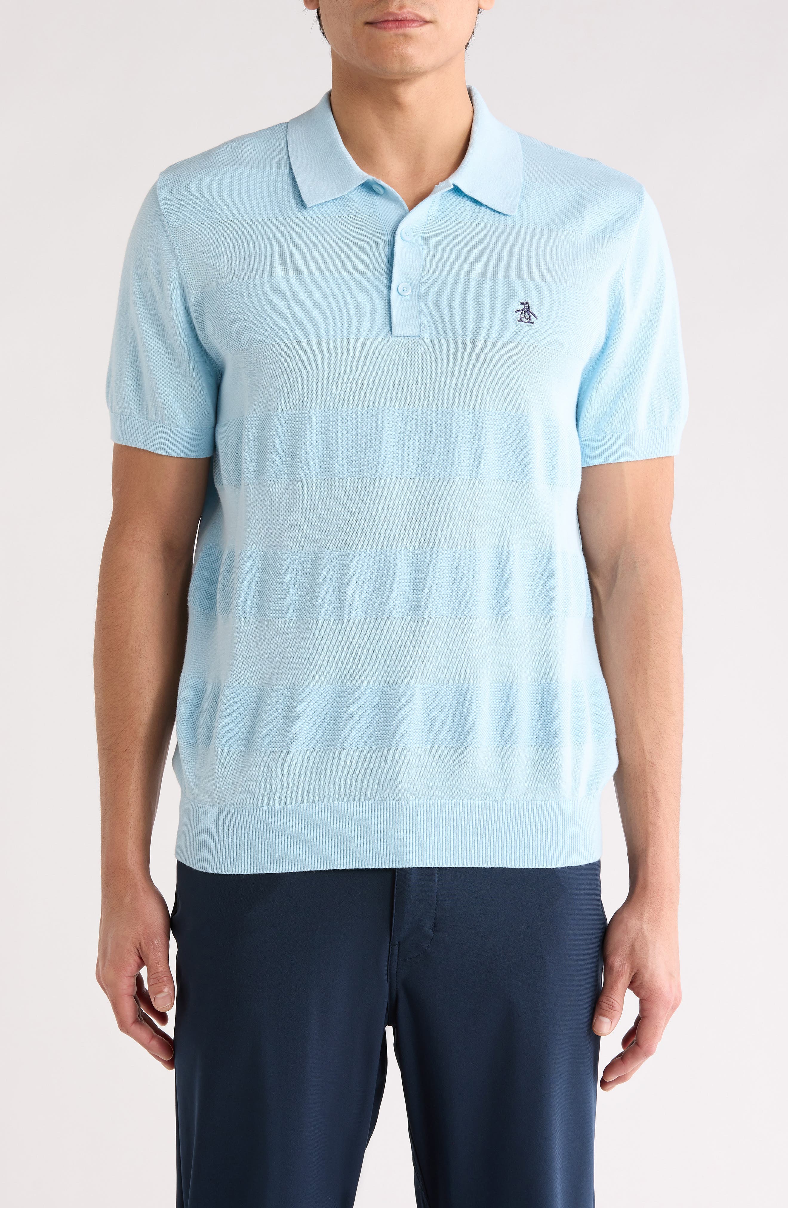 Original Penguin Honeycomb Textured Cotton Polo