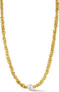 GLAZE JEWELRY Nugget Bead & Faux Pearl Necklace