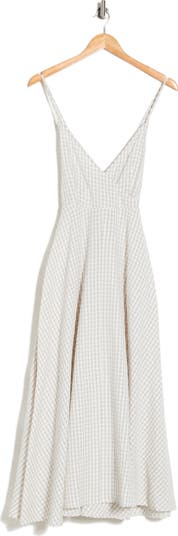Gingham Cross Back Midi Dress