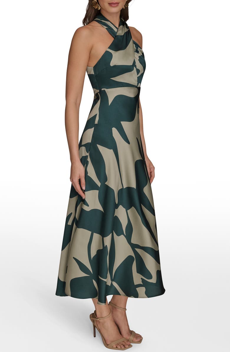 Donna Karan New York Poly Print Sleeveless Gown, Alternate, color, Hudson/ Wheat