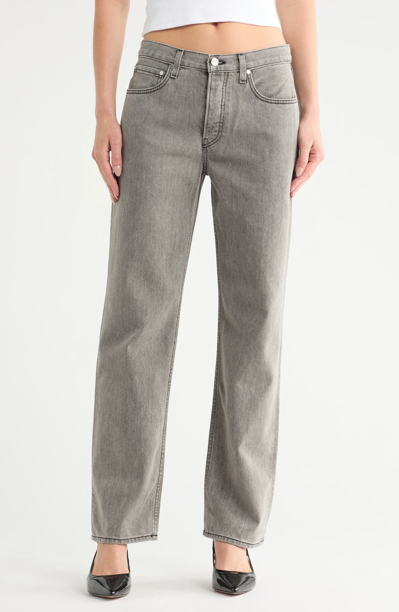 TWP Soda Pop Straight Leg Jeans, Main, color, Dark Grey