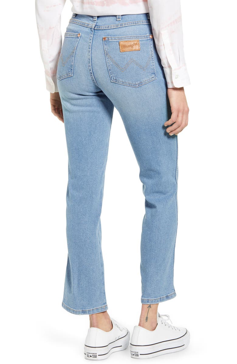 Wrangler Heritage High Waist Ankle Straight Leg Jeans, Alternate, color, 