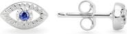 Queen Jewels Diamond-Cut Petite Evil Eye Stud Earrings