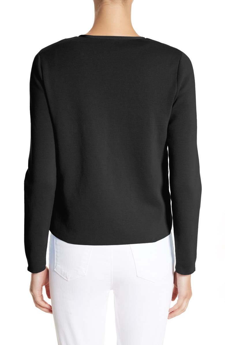 Moncler Maglia Quilted Down Front Tricot Cardigan, Alternate, color, 