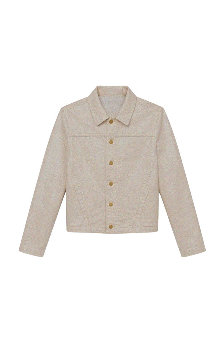 The Noli Shop Joelle Jean Jacket, Alternate, color, Champagne