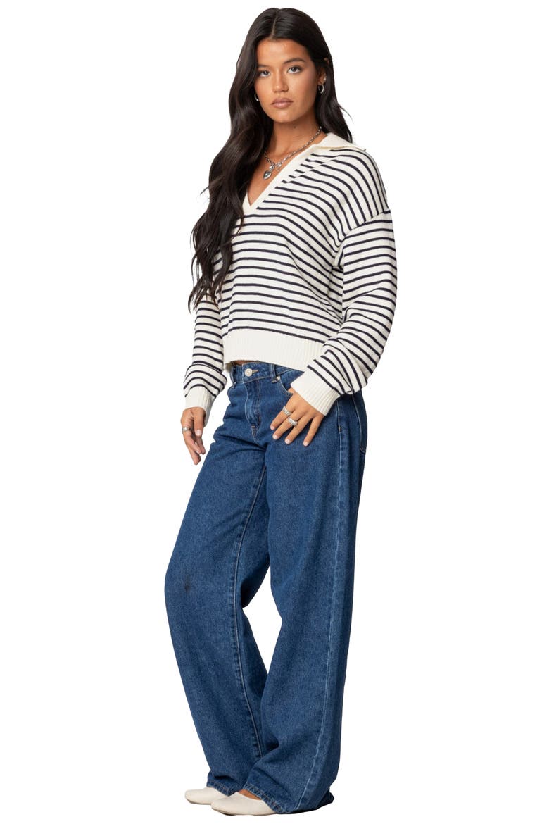 Copenhagen Oversize Stripe Sweater, Alternate, color, NAVY-AND-CREAM