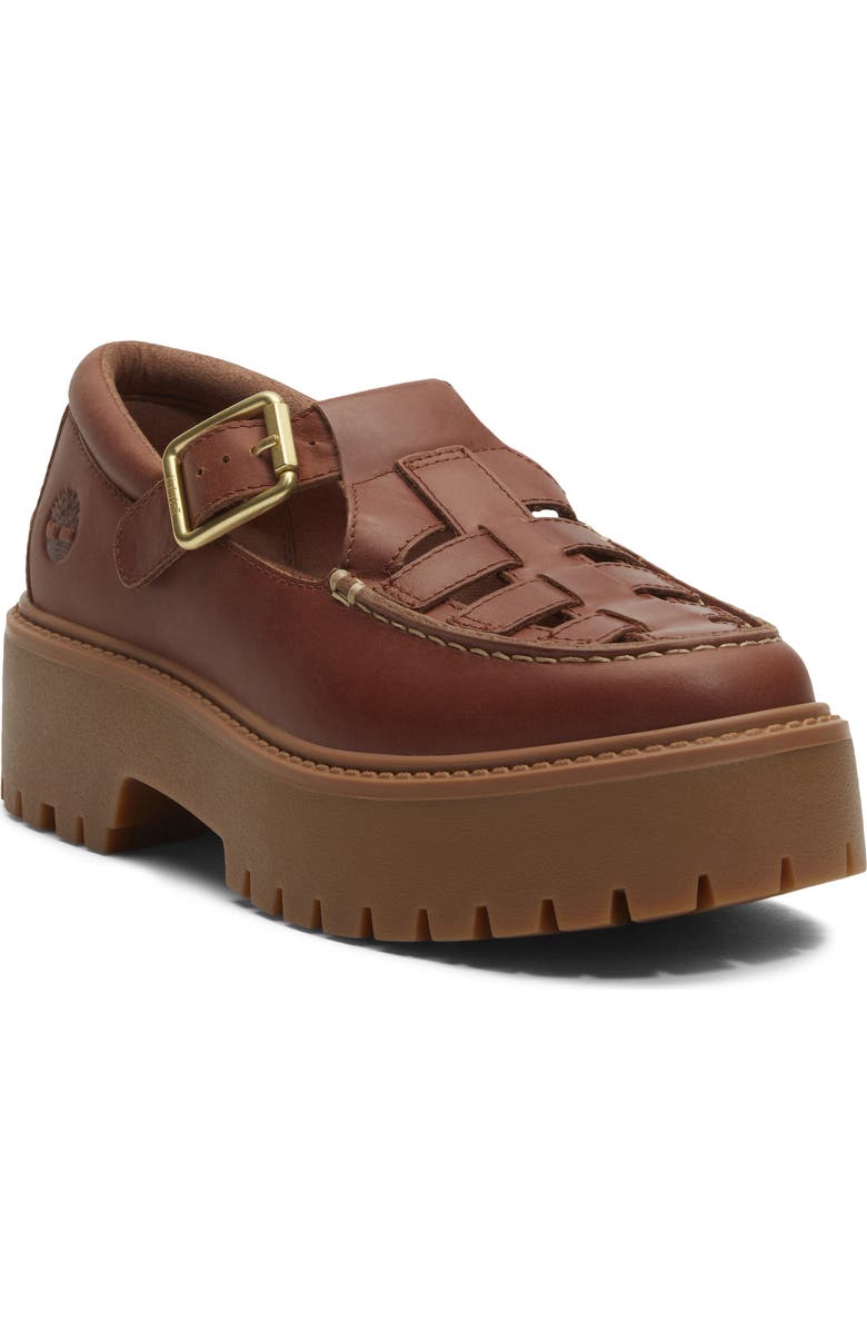 Timberland Stone Street Buckle Platform Shoe, Main, color, Rust Full Grain