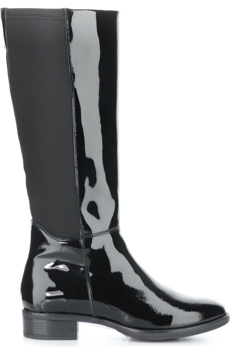 Bos. & Co. Aero Waterproof Knee High Boot, Alternate, color, Black Patent/ Trico