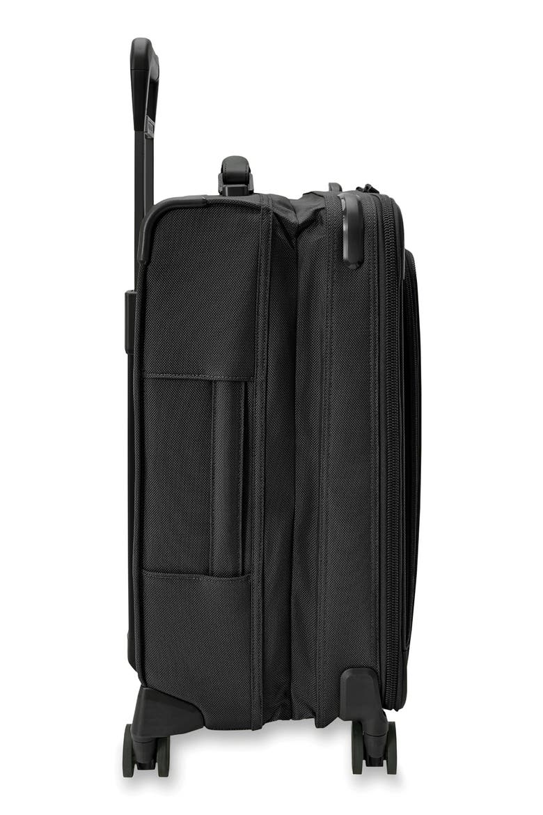 Baseline Essential 22-Inch Expandable Spinner Carry-On Bag, Alternate, color, BLACK