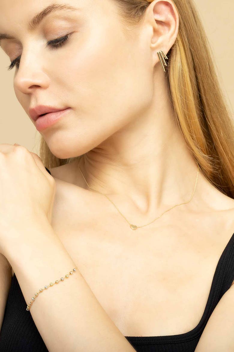 14K Tricolor Gold Celebration Ball Station Bracelet, Alternate, color, 14K Tricolor Gold