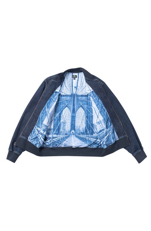 Brooklyn Brigade Brooklyn Bridge Jacket Bomber In Blue