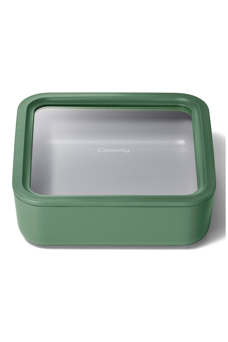 10-Cup Glass Food Storage Container, Main, color, SAGE