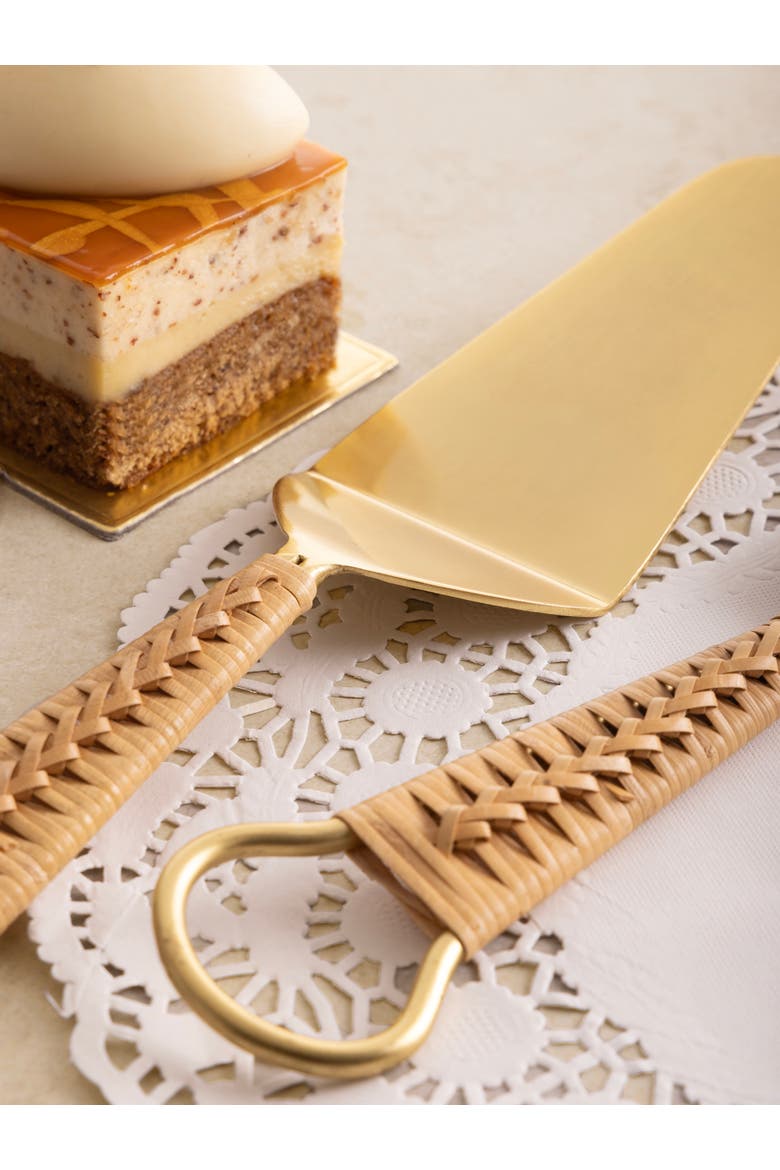 Helsinki Cake Servers, Set of 2, Alternate, color, Gold