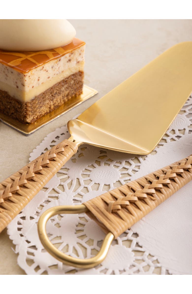 GAURI KOHLI Helsinki Cake Servers, Set of 2, Alternate, color, Gold