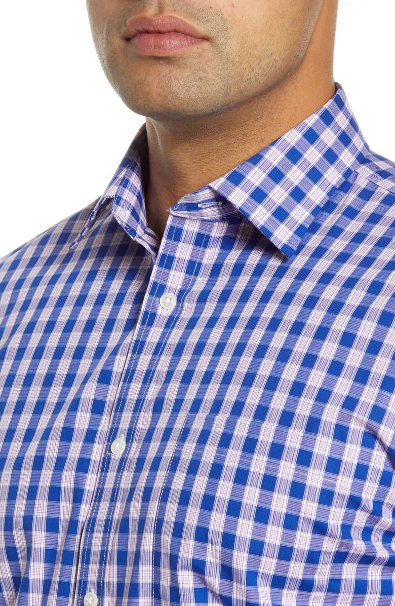 NORDSTROM MEN'S SHOP Traditional Fit Non-Iron Check Dress Shirt, Alternate, color, 