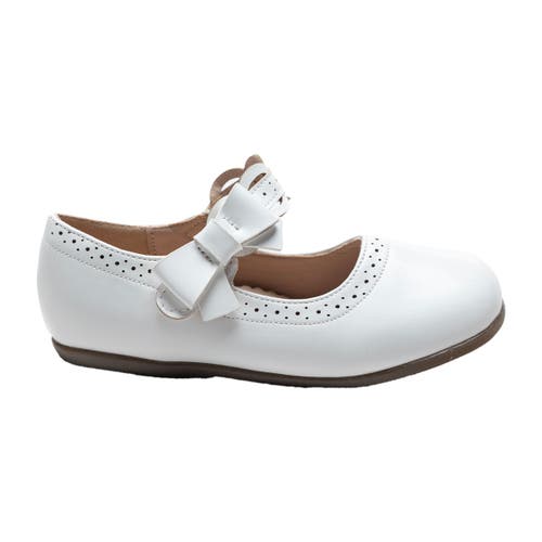 Tulleen Ribbon Banded Flats In White