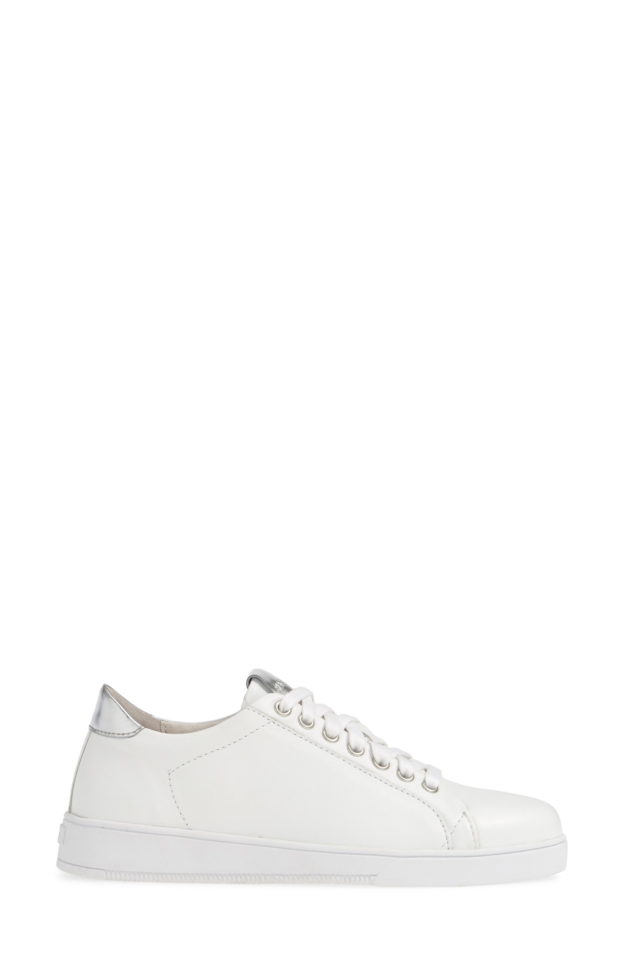 RL90 Low Top Sneaker, Alternate, color, WHITE/ SILVER LEATHER